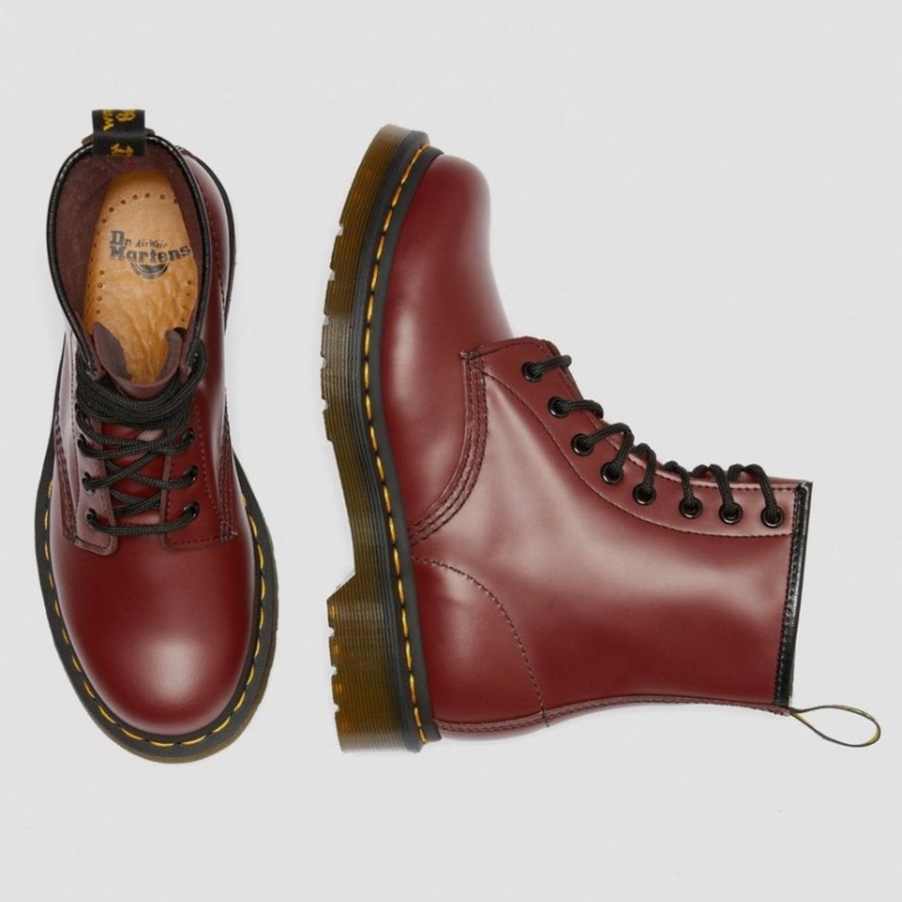 DrMartens 1460 Smooth Cherry Red 8 eye boot, NWOT